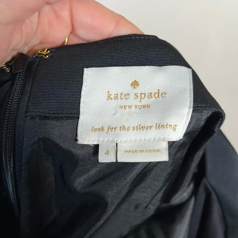 kate spade Black Sleeveless Bow-Back Sheath Dress